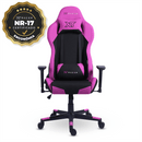 CADEIRA GAMER E ESCRITÓRIO XT RACER DEFENDER ROSA (ATENDE NORMA NR17)