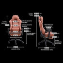 Cadeira Gamer XT Racer Platinum W Series, Até 120kg, Com Almofadas, Reclinável, Descanso de Braço 3D, Marrom - XTR-016