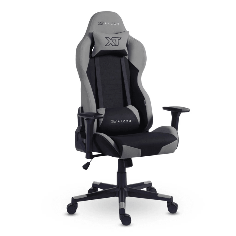 CADEIRA GAMER E ESCRITÓRIO XT RACER DEFENDER CINZA (ATENDE NORMA NR17)