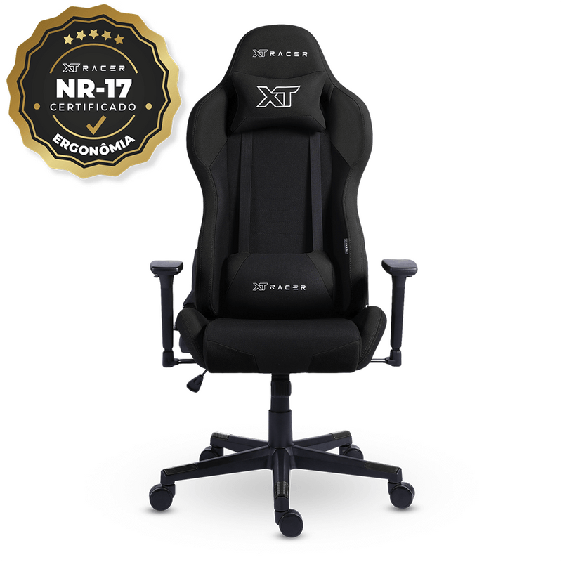 CADEIRA GAMER E ESCRITÓRIO XT RACER DEFENDER PRETA (ATENDE NORMA NR17)