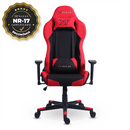 CADEIRA GAMER E ESCRITÓRIO XT RACER DEFENDER VERMELHA (ATENDE NORMA NR17)