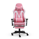 CADEIRA GAMER E ESCRITÓRIO XT RACER VIKING ROSA COM APOIO PARA AS PERNAS