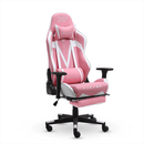 CADEIRA GAMER E ESCRITÓRIO XT RACER VIKING ROSA COM APOIO PARA AS PERNAS