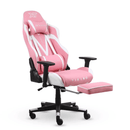 CADEIRA GAMER E ESCRITÓRIO XT RACER VIKING ROSA COM APOIO PARA AS PERNAS