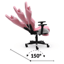 CADEIRA GAMER E ESCRITÓRIO XT RACER VIKING ROSA COM APOIO PARA AS PERNAS