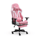 CADEIRA GAMER E ESCRITÓRIO XT RACER VIKING ROSA COM APOIO PARA AS PERNAS