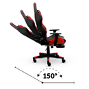 CADEIRA GAMER E ESCRITÓRIO XT RACER VIKING VERMELHA COM APOIO PARA AS PERNAS