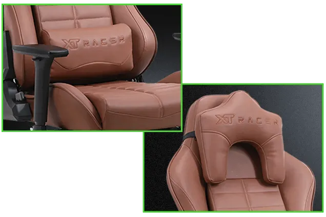 Cadeira Gamer XT Racer Platinum W Series, Até 120kg, Com Almofadas, Reclinável, Descanso de Braço 3D, Marrom - XTR-016